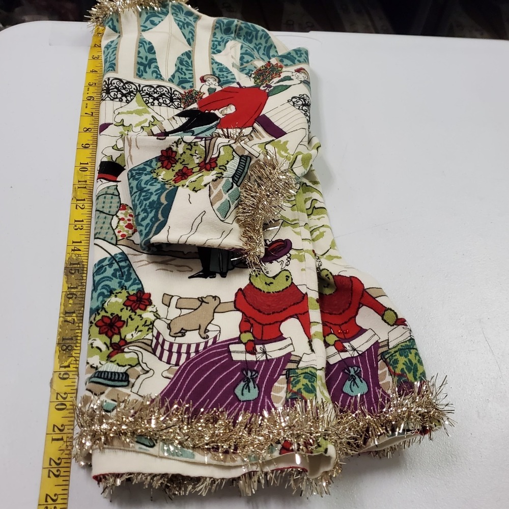 Vintage Christopher & Banks Charles Dickens Christmas Sweater Size S Maximalist - Picture 8 of 12